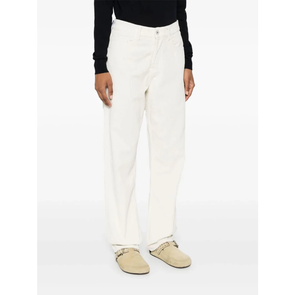 Jacob Cohën Witte Corduroy Broek Rechte Pijp White Dames