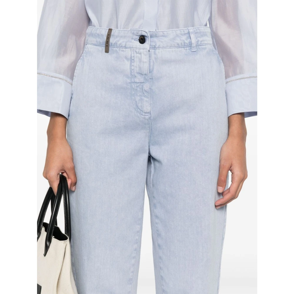 PESERICO Lichtblauwe Broek Dameskleding Blue Dames