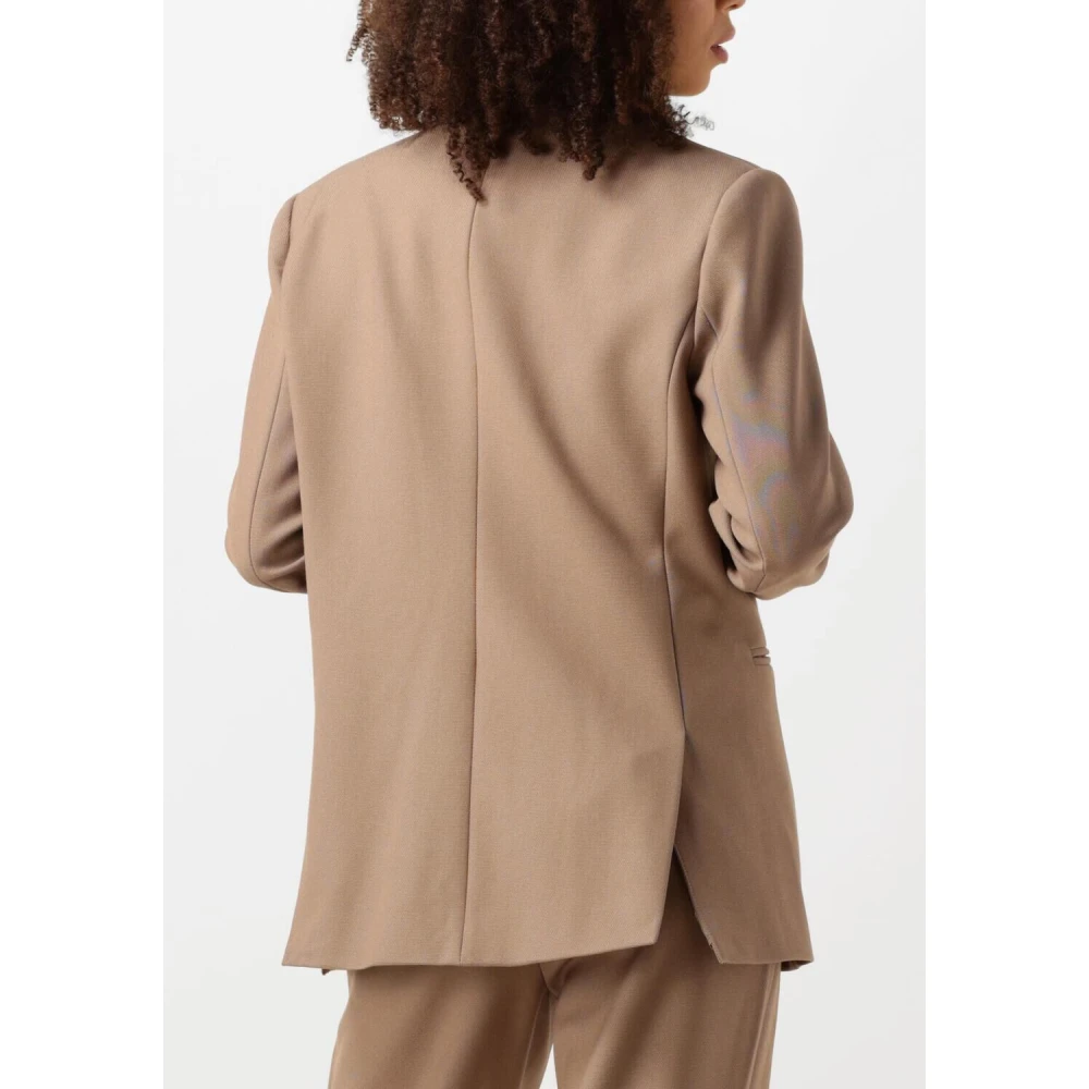 Co'Couture Taupe Uniform Blazer voor Vrouwen Beige Dames