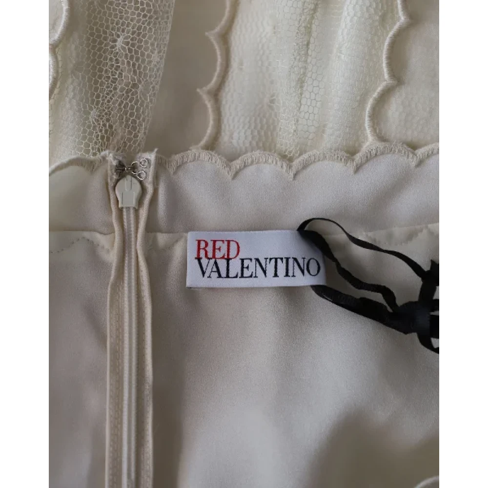 Valentino Vintage Pre-owned Polyester bottoms Beige Dames