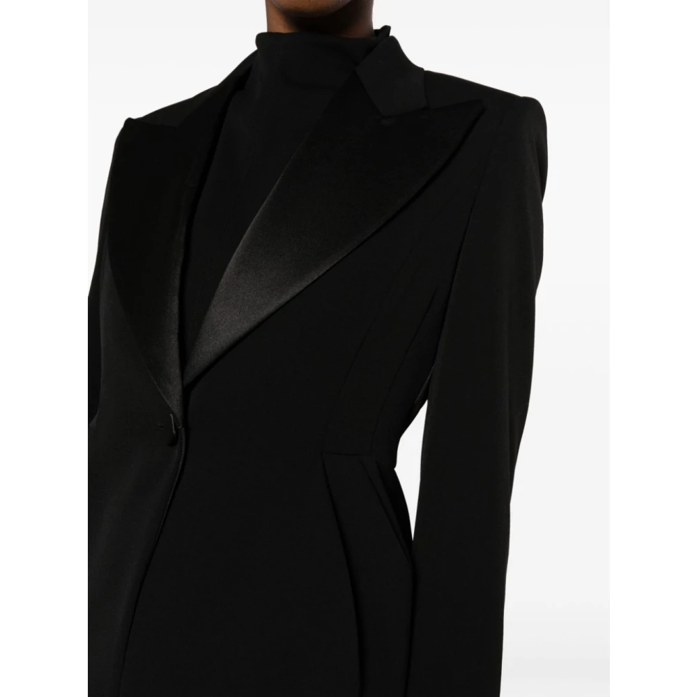 Max Mara Zwarte Proteo Peplum Blazer Jas Black Dames