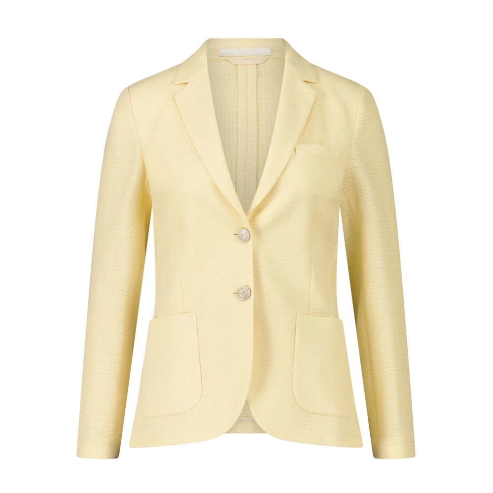 Circolo 1901 Gestructureerde Linnen Blazer Yellow Dames