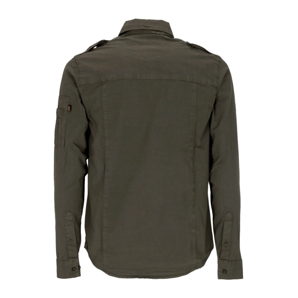 alpha industries Grijs Zwart Lang Overhemd Gray Heren