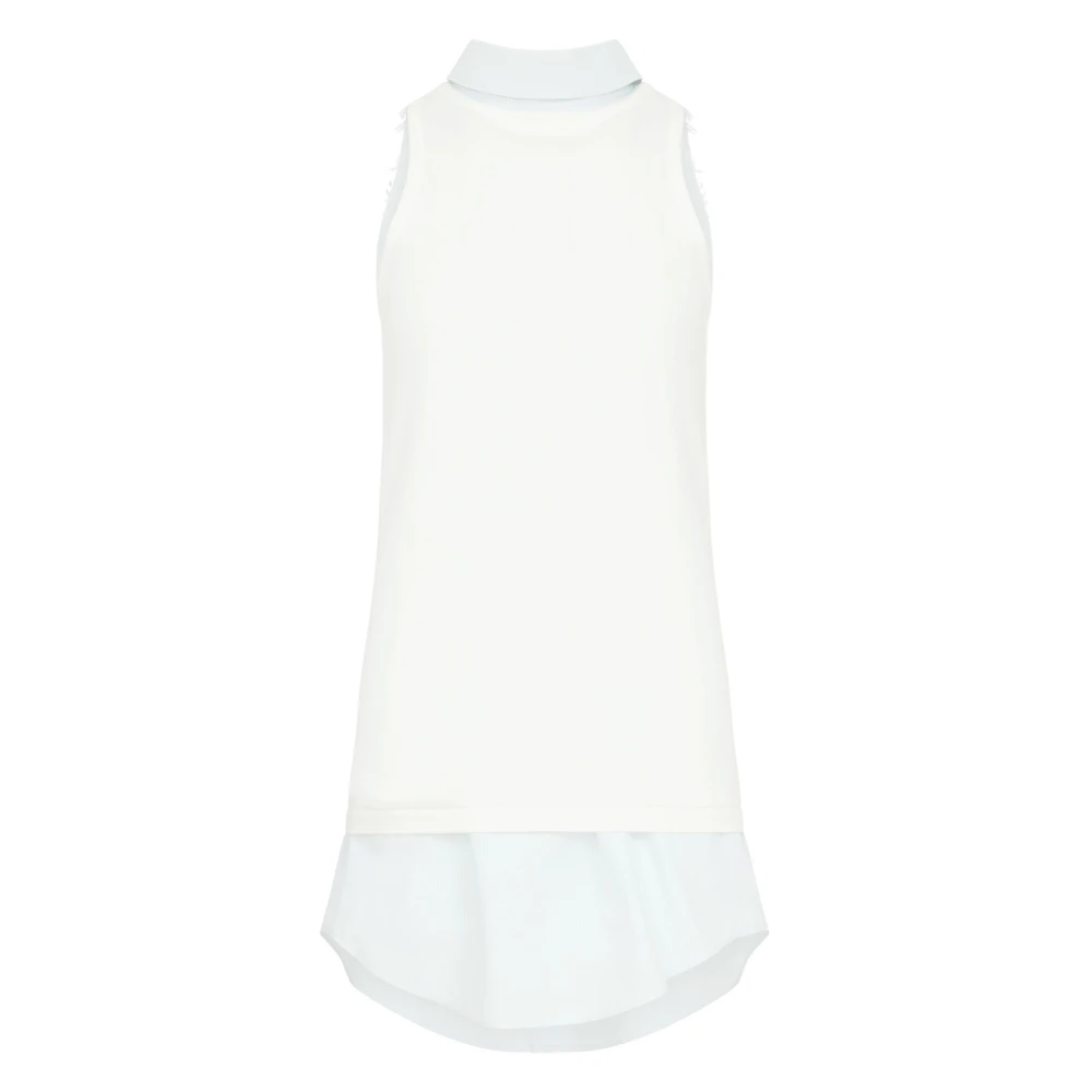 Maison Margiela Mouwloze Geribbelde Tanktop Blue Dames