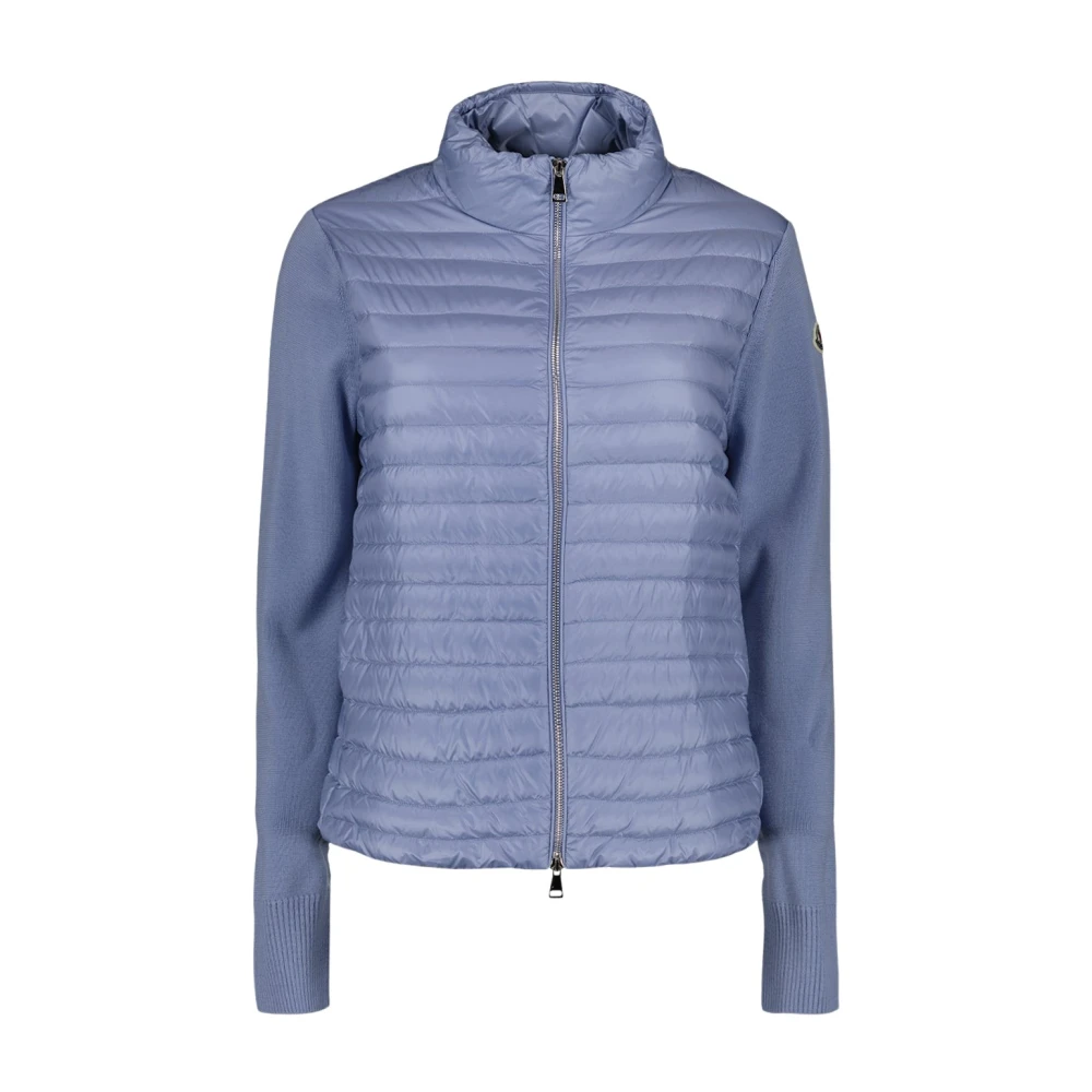 Moncler Gewatteerde Bicolor Jas voor Vrouwen Blue Dames