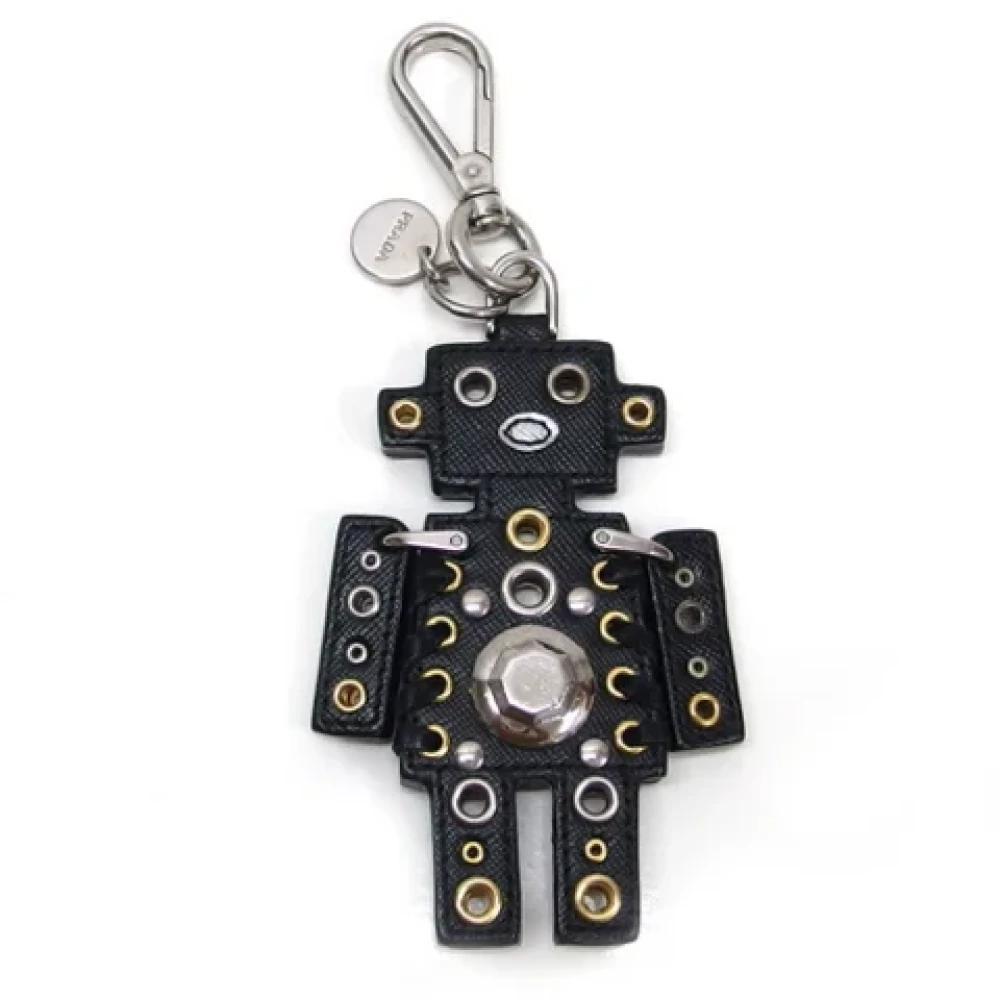 Prada Vintage Pre-owned Metal key-holders Black Dames