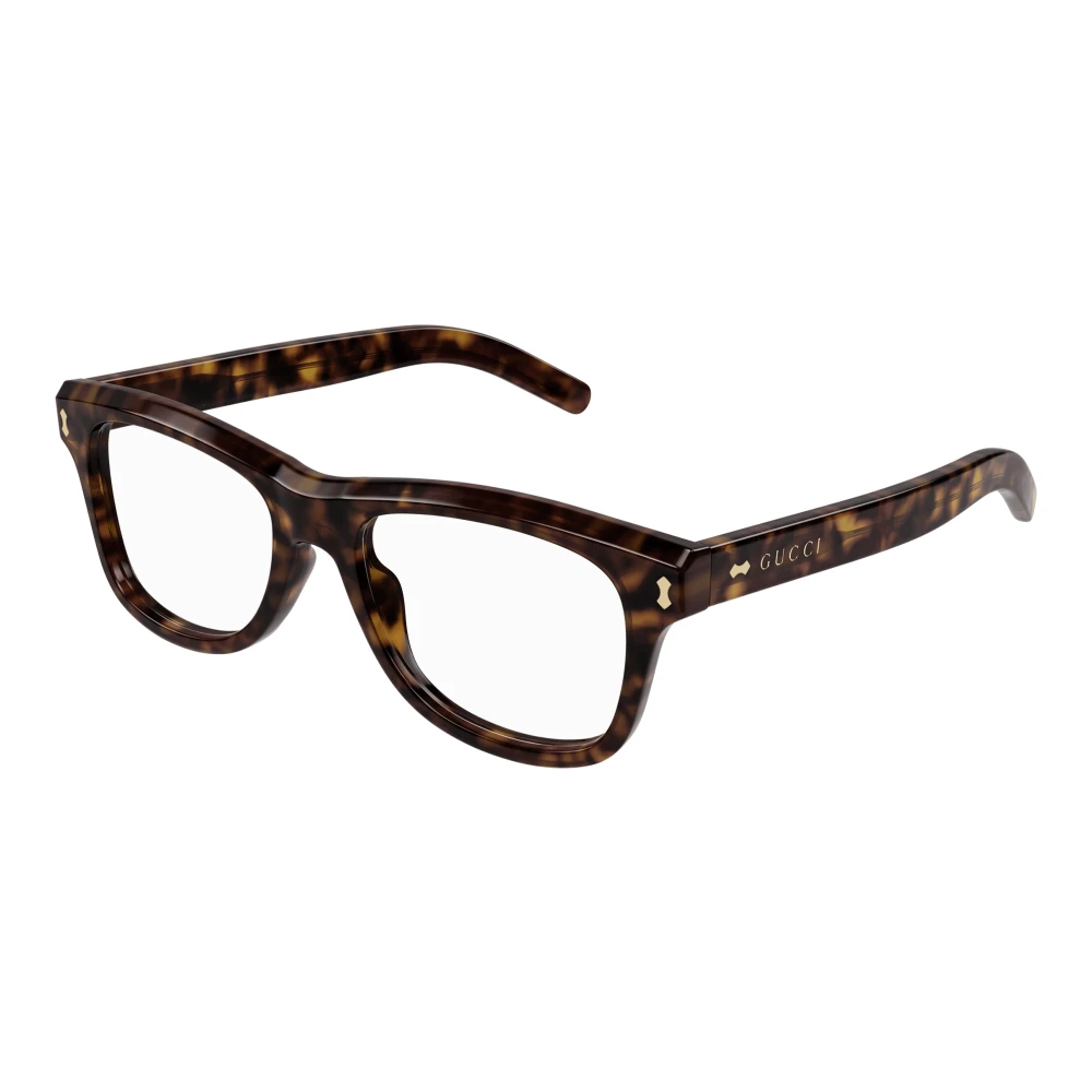 Gucci Men's Brown Glasses, 52 Mm, Rectangular Eyeglasses