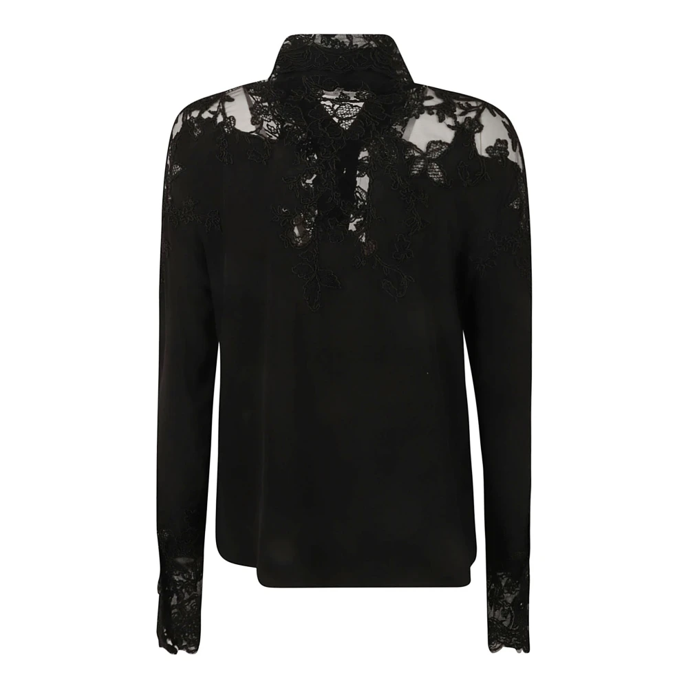 Ermanno Scervino Zwarte overhemd met lange mouwen Black Dames