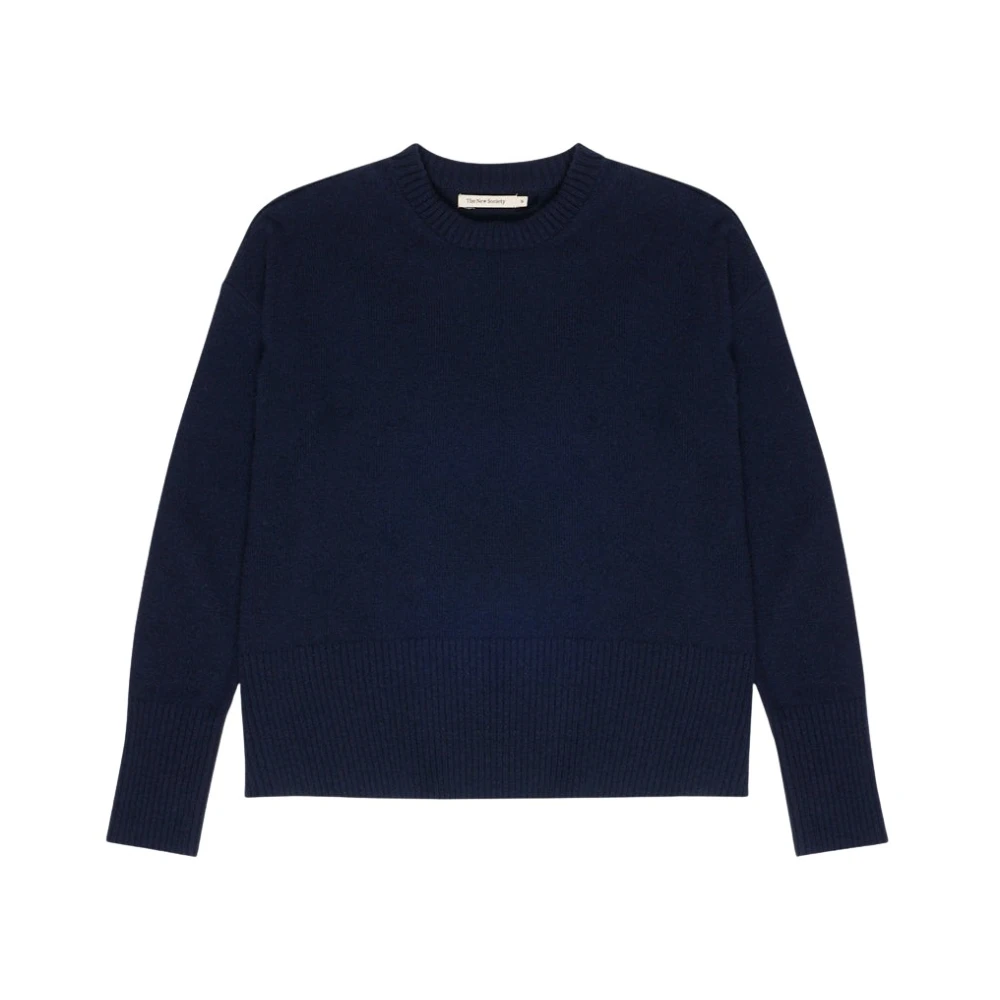 The New Society Nikos Vrouw Trui Navy Blue Dames