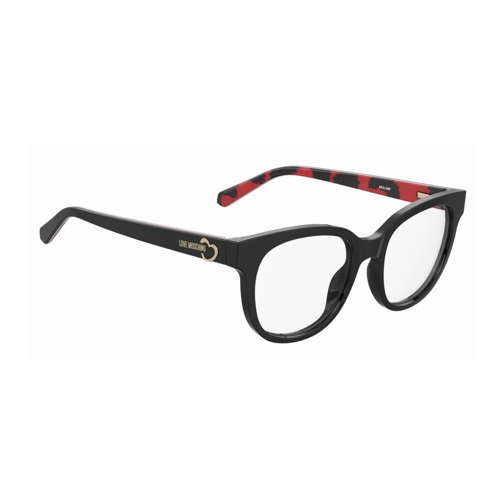 Love Moschino Zwarte Acetaatmontuur Bril voor Vrouwen Black Dames
