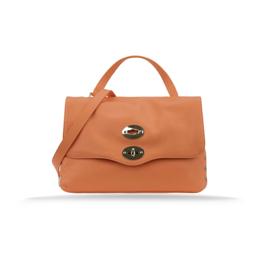 Zanellato Korrelig leren dames schoudertas Orange Dames