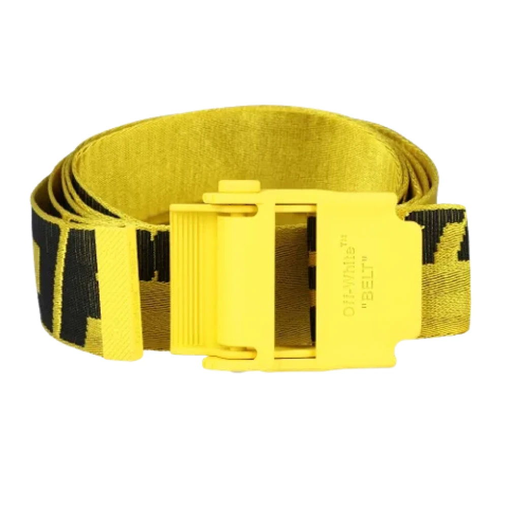 Off White Polyester belts Yellow Dames