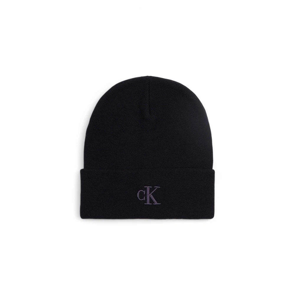 Calvin Klein Jeans Kasjmier Wol Blend Pet met Stijl Black Heren