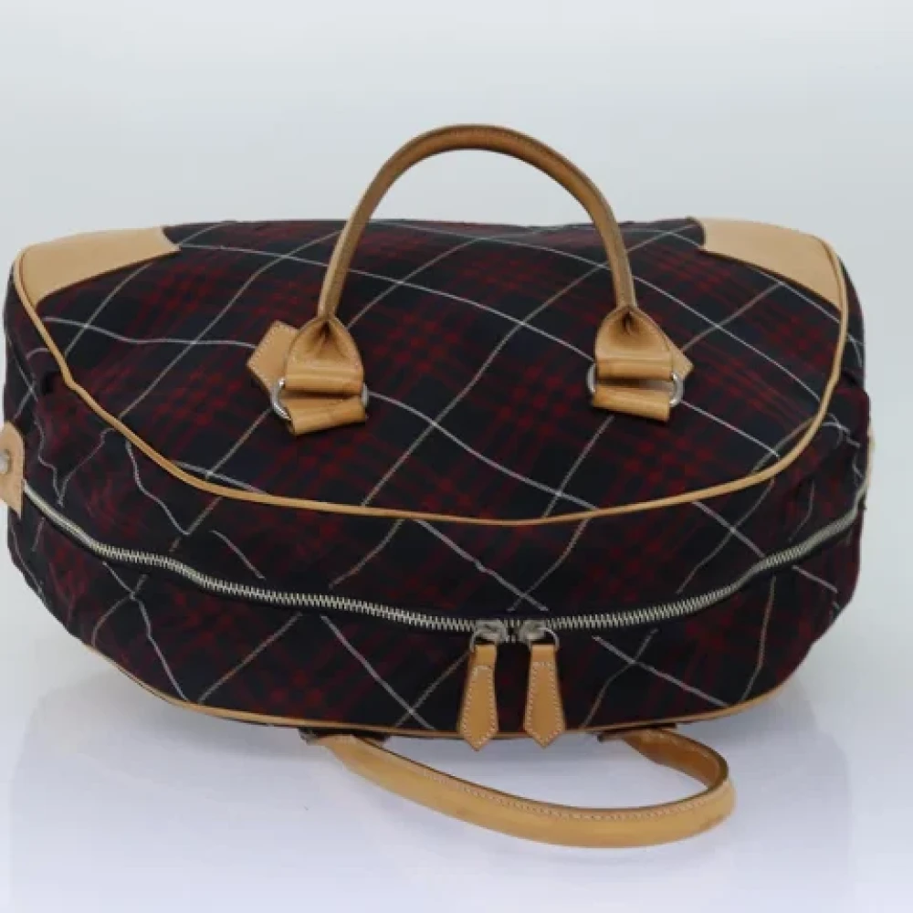Burberry Vintage Pre-owned Fabric travel-bags Red Dames