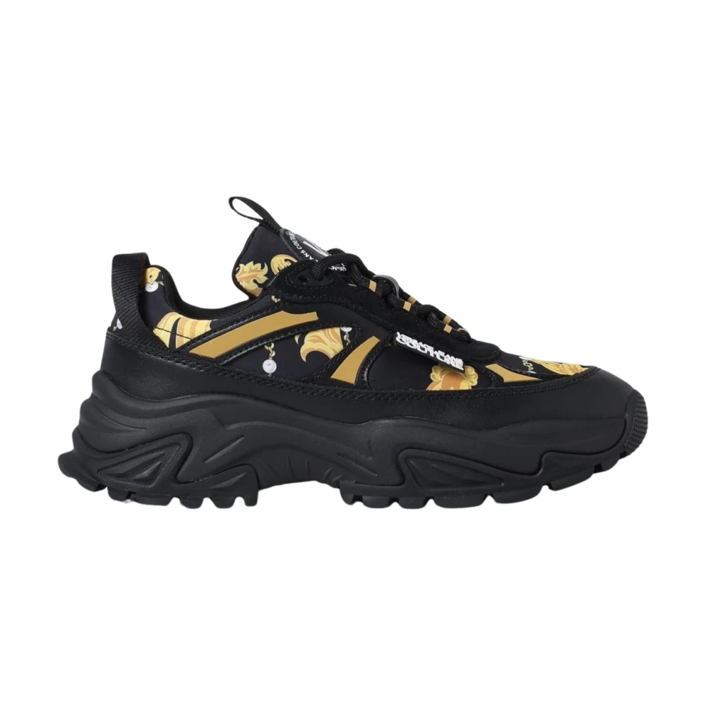 Versace Jeans Couture Baroque Print Platform Sneakers Dames Schoenen Zwart