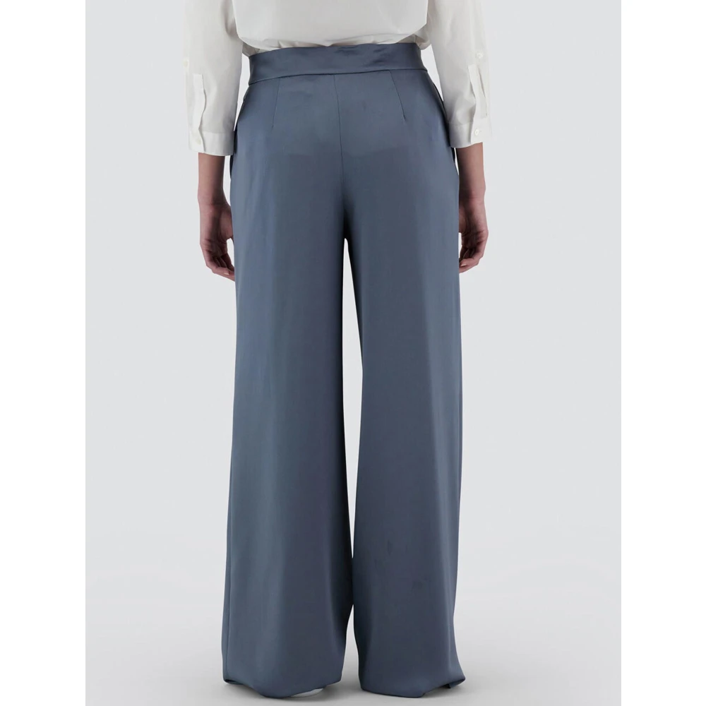 Herno Denim Broek met Zakken en Riem Blue Dames