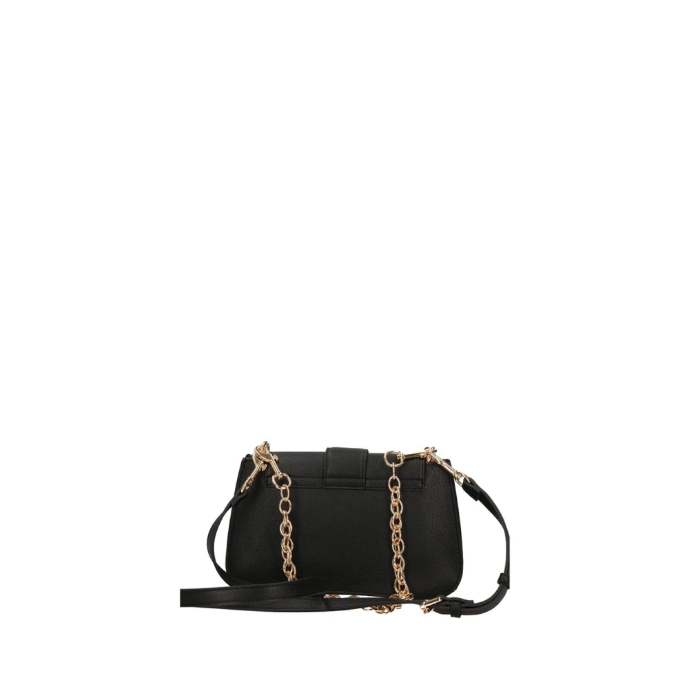 Moschino Zwarte schoudertas met gouden details Black Dames