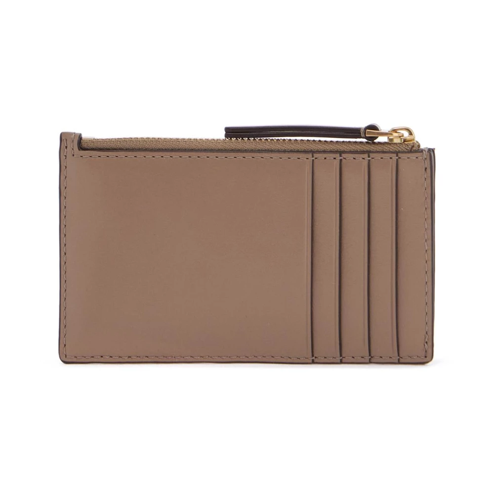 TORY BURCH Gewatteerde Diamant Pasjeshouder met Dubbele T Brown Dames