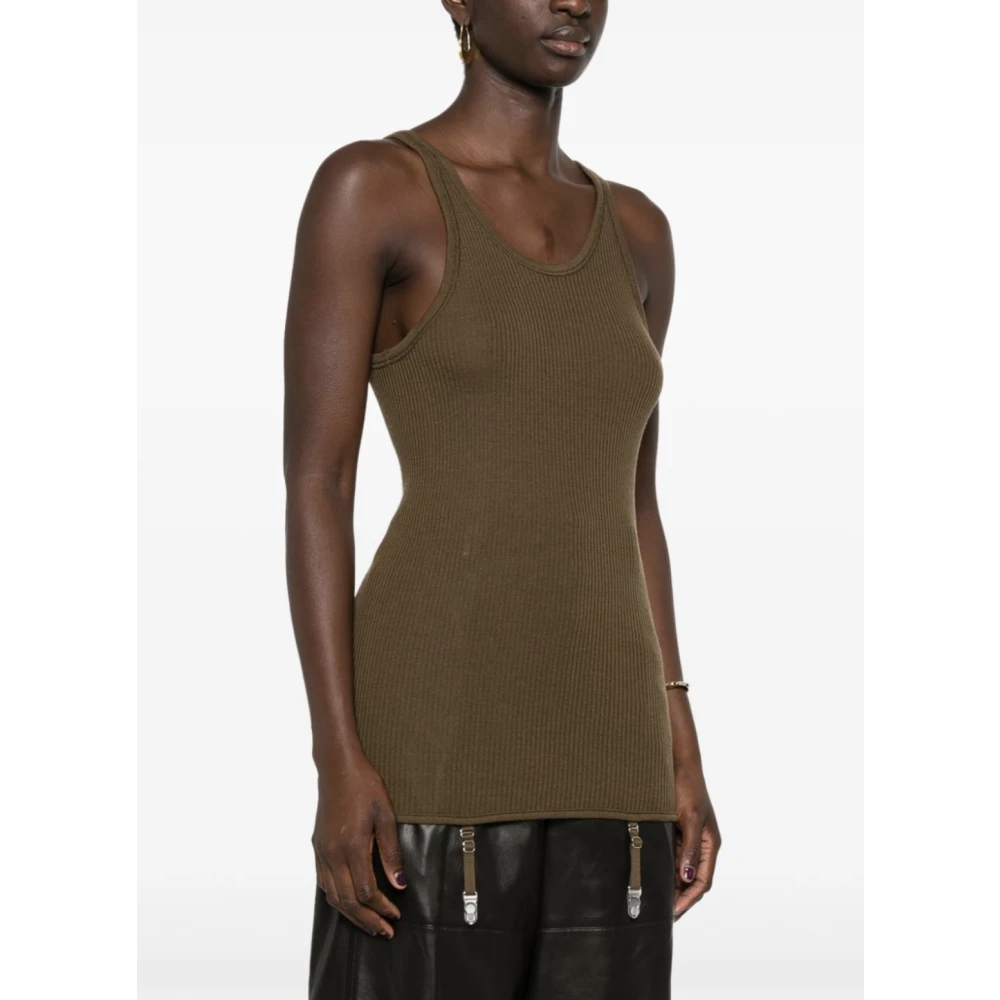 Lemaire Naadloze Tanktop met Bretels Havana Brown Dames