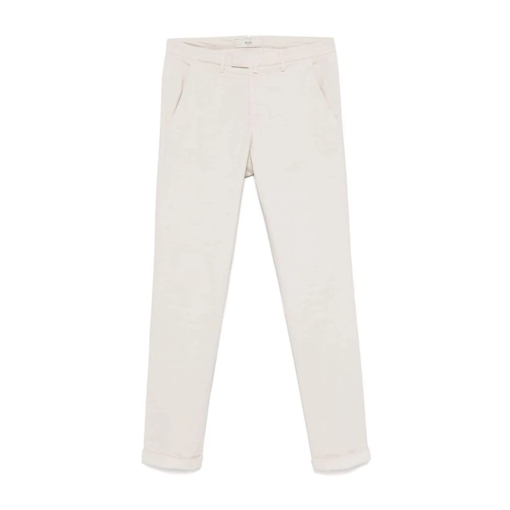 Briglia White Modern Slim-Fit Trousers - Male - Slim-Fit Trousers - Xl - Trousers