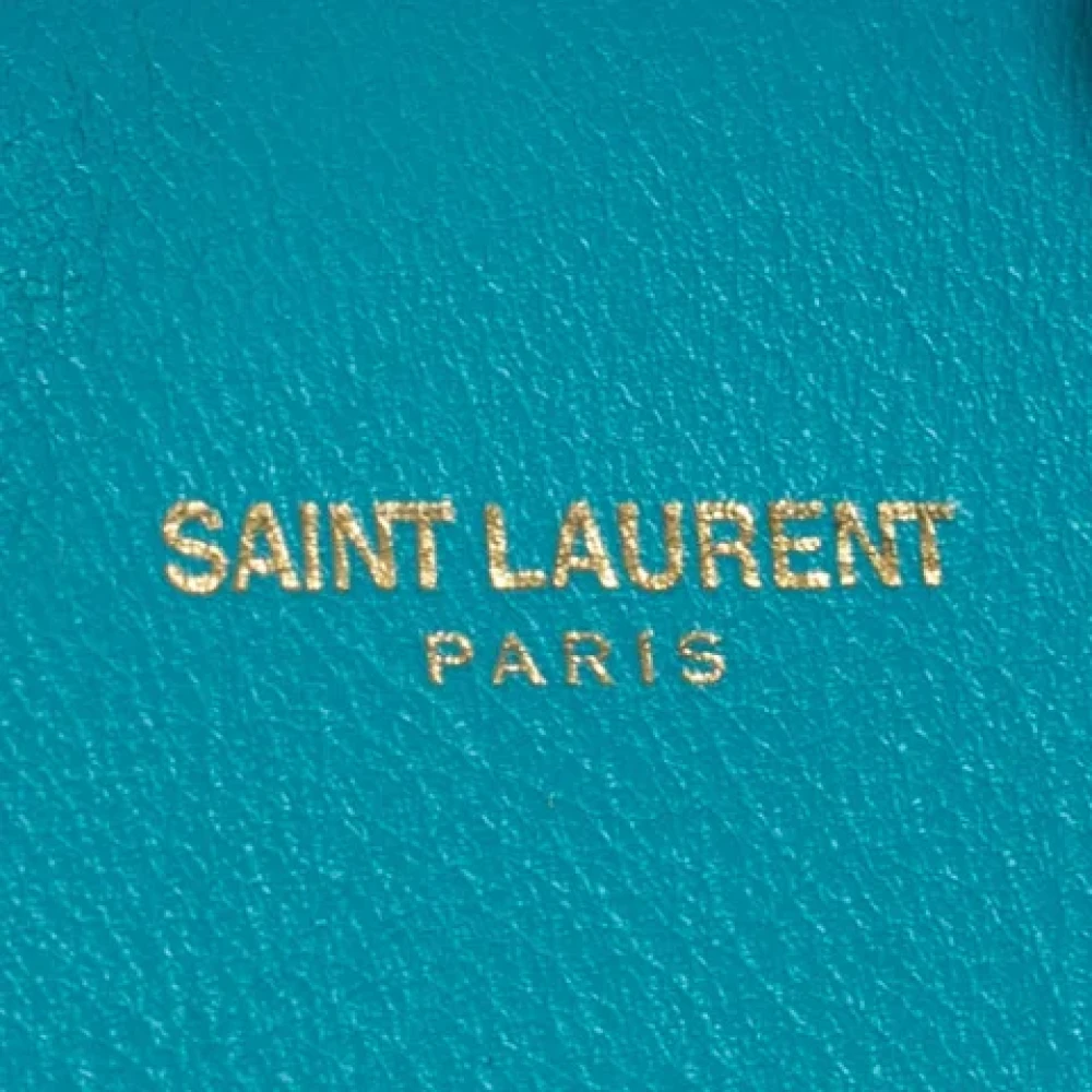 Yves Saint Laurent Vintage Pre-owned Leather handbags Blue Dames
