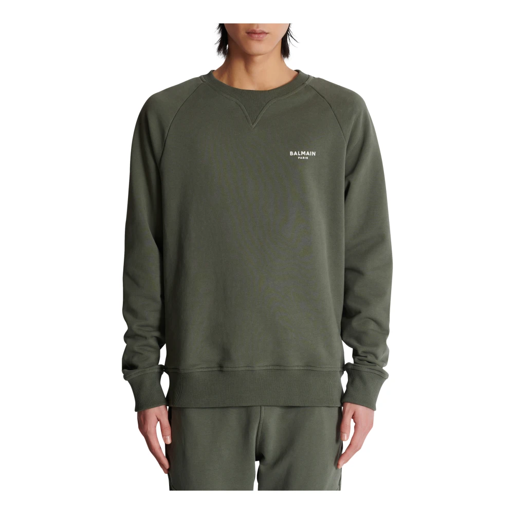 Balmain Flocked sweatshirt Green Heren