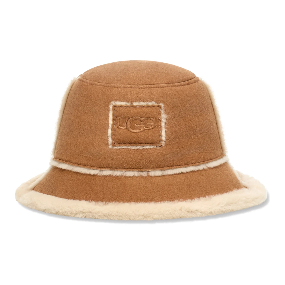 Ugg Sheepskin Bucket Hat Brown Dames