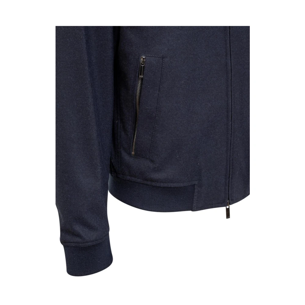 Boss Blauwe wollen bomberjack Hanry BMB Blue Heren