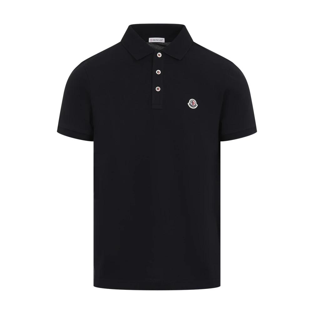 Moncler Klassieke Polo Shirt Blue Heren