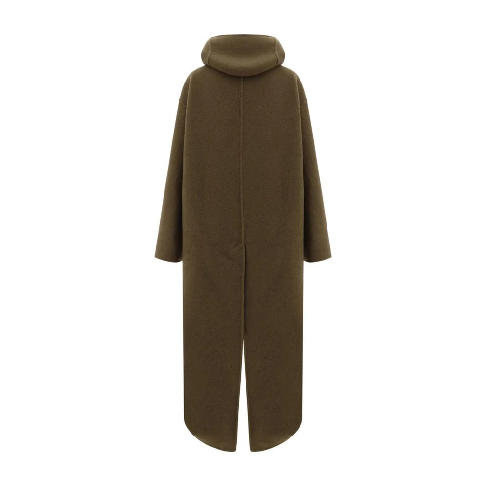 Rick Owens Monochrome Kasjmier Hoodiejas met Split Green Dames