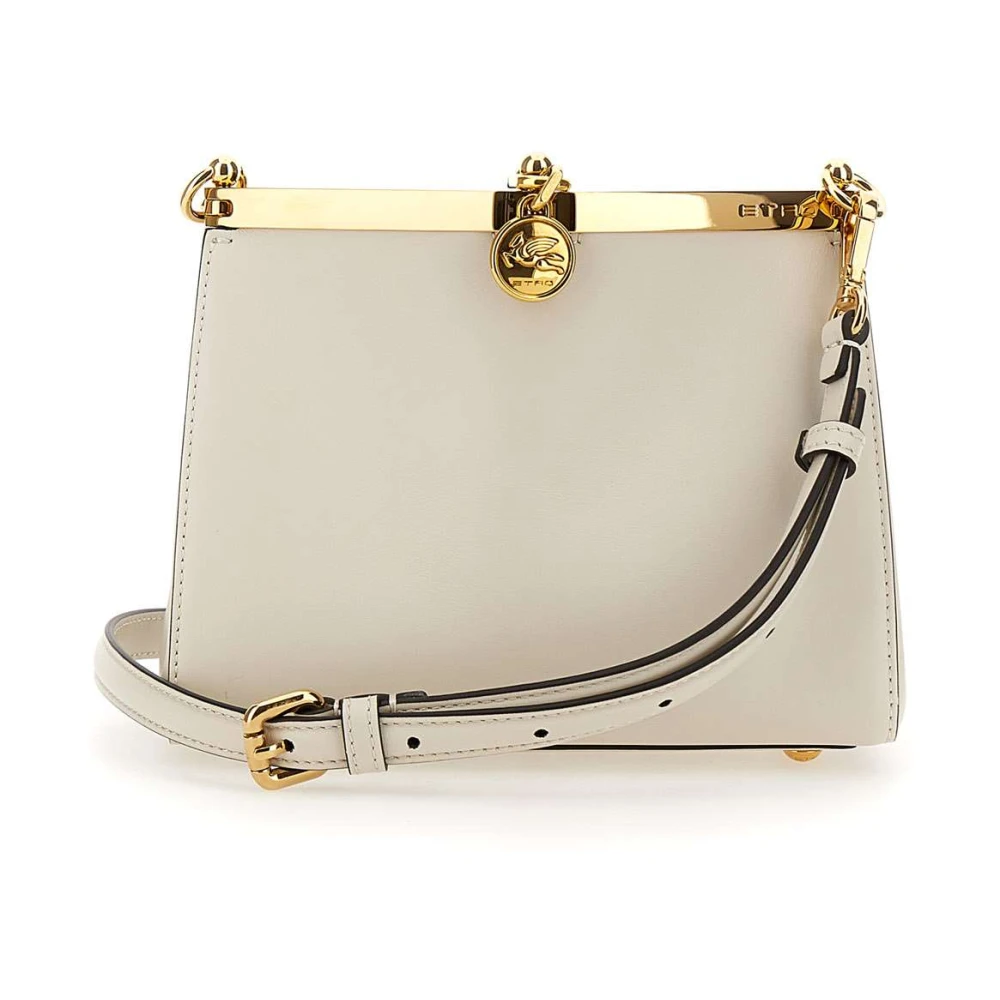 ETRO Crème Kalfsleren Schoudertas White Dames
