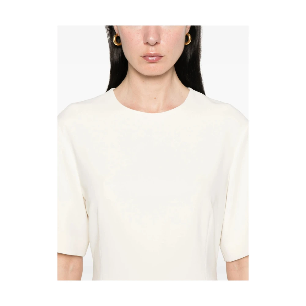Theory Witte Korte Mouw Jurk White Dames