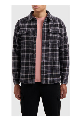 checked-twill-shirt-men-black