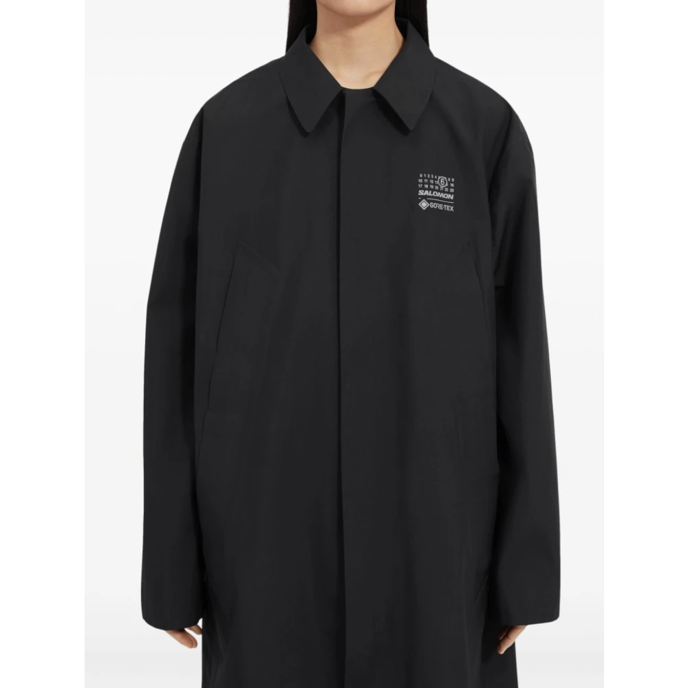 MM6 Maison Margiela Zwarte Trenchcoat Black Heren