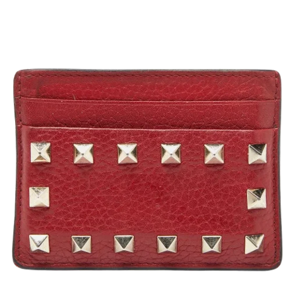 Valentino Vintage Pre-owned Leather wallets Red Dames