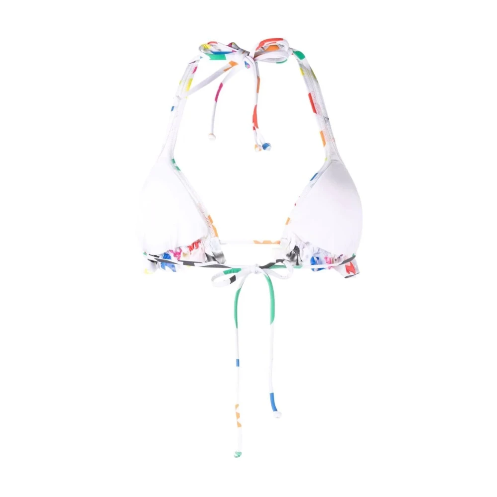 Moschino Stijlvolle Bikini Top White Dames