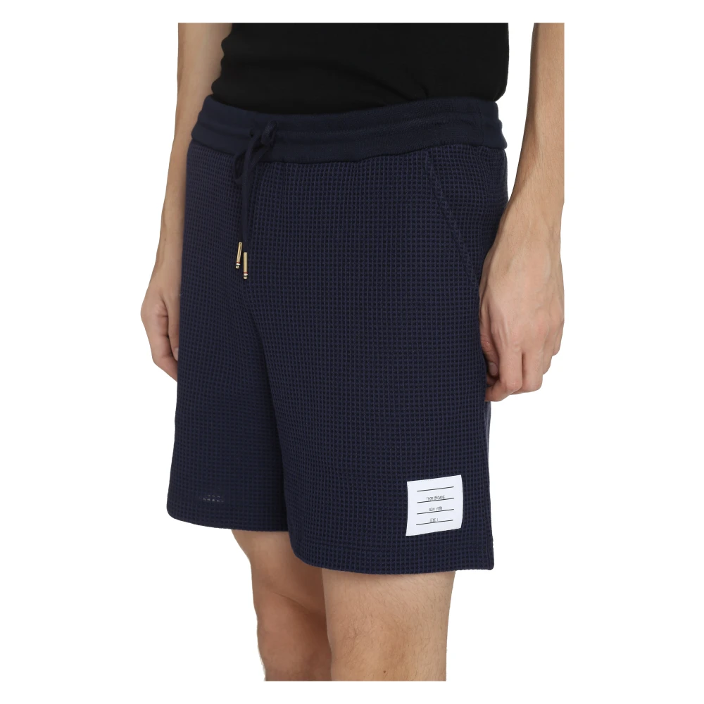Thom Browne Katoenen Bermuda Shorts Blue Heren