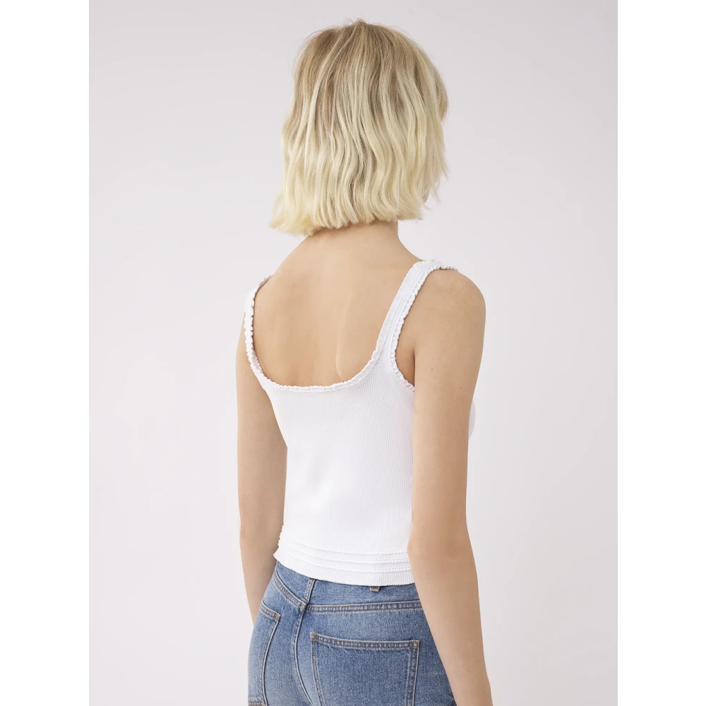 Chloé Witte Gerimpelde Blouse met Borduursel White Dames