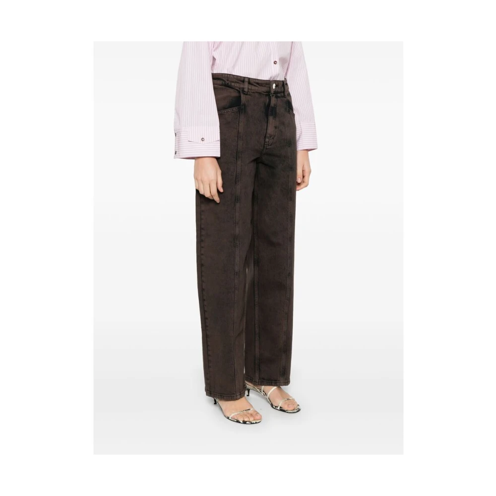 BAUM UND PFERDGARTEN Chocoladebruine Jeans met Verborgen Sluiting Brown Dames