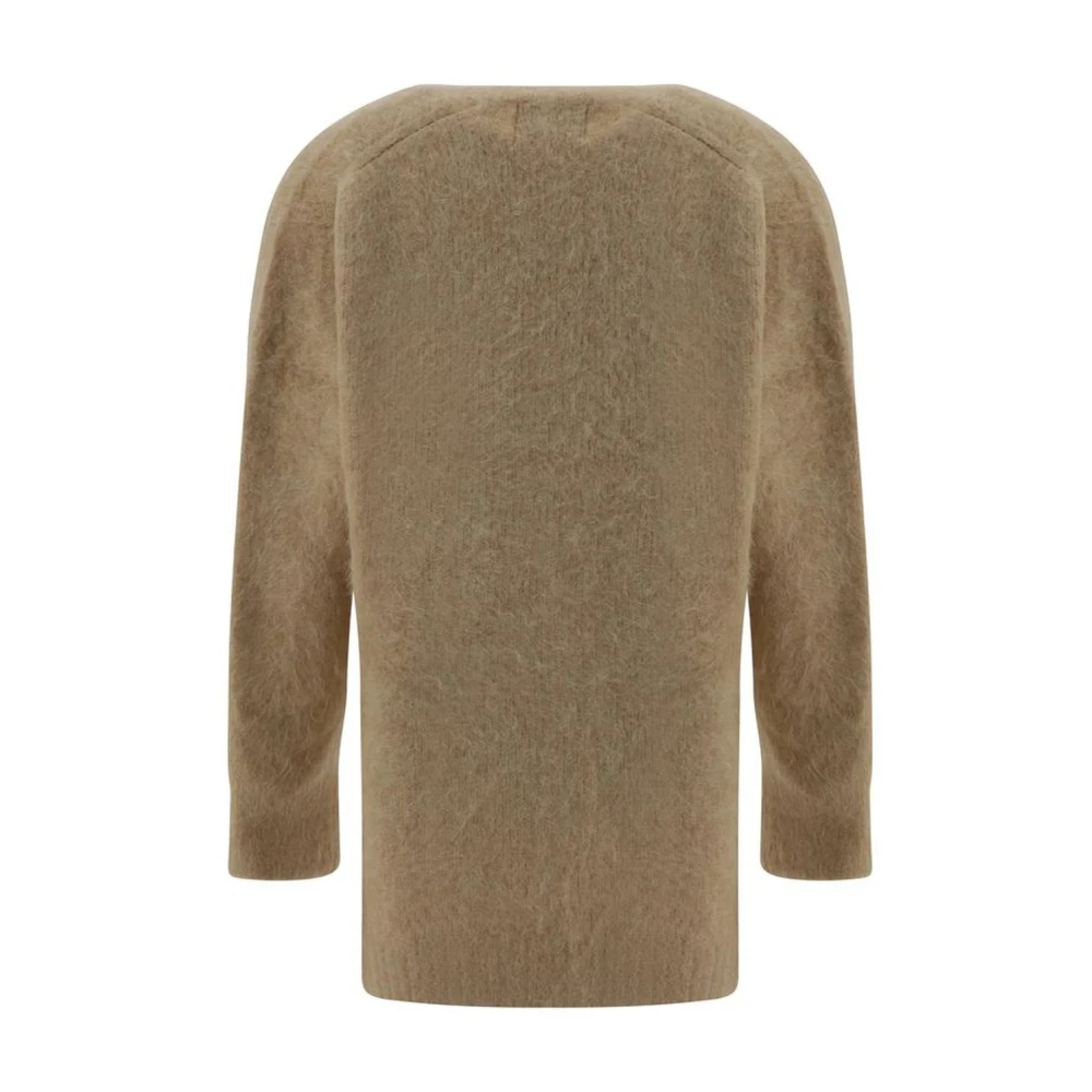 Loulou Studio Alpaca V-Neck Ribbed Sweater Beige Dames