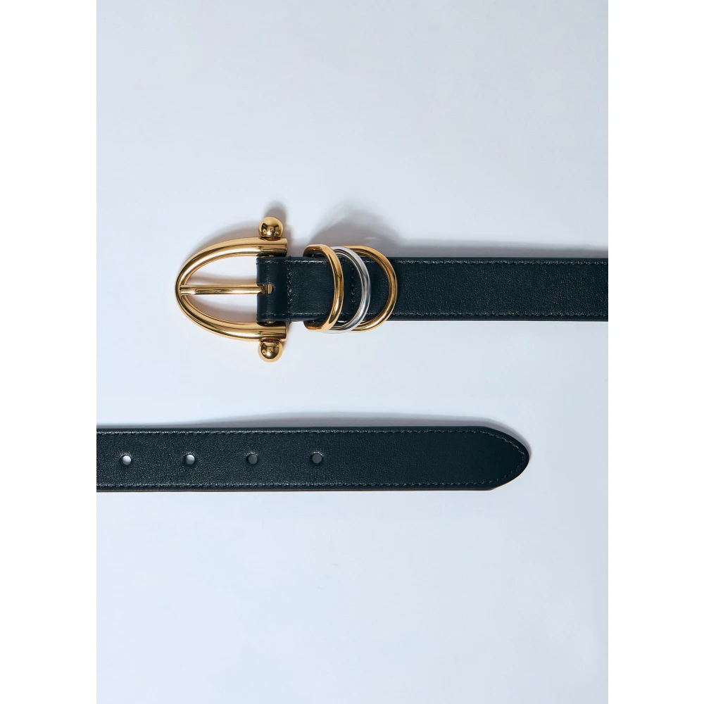 Chloé Leren armbandriem met gouden hardware Black Dames