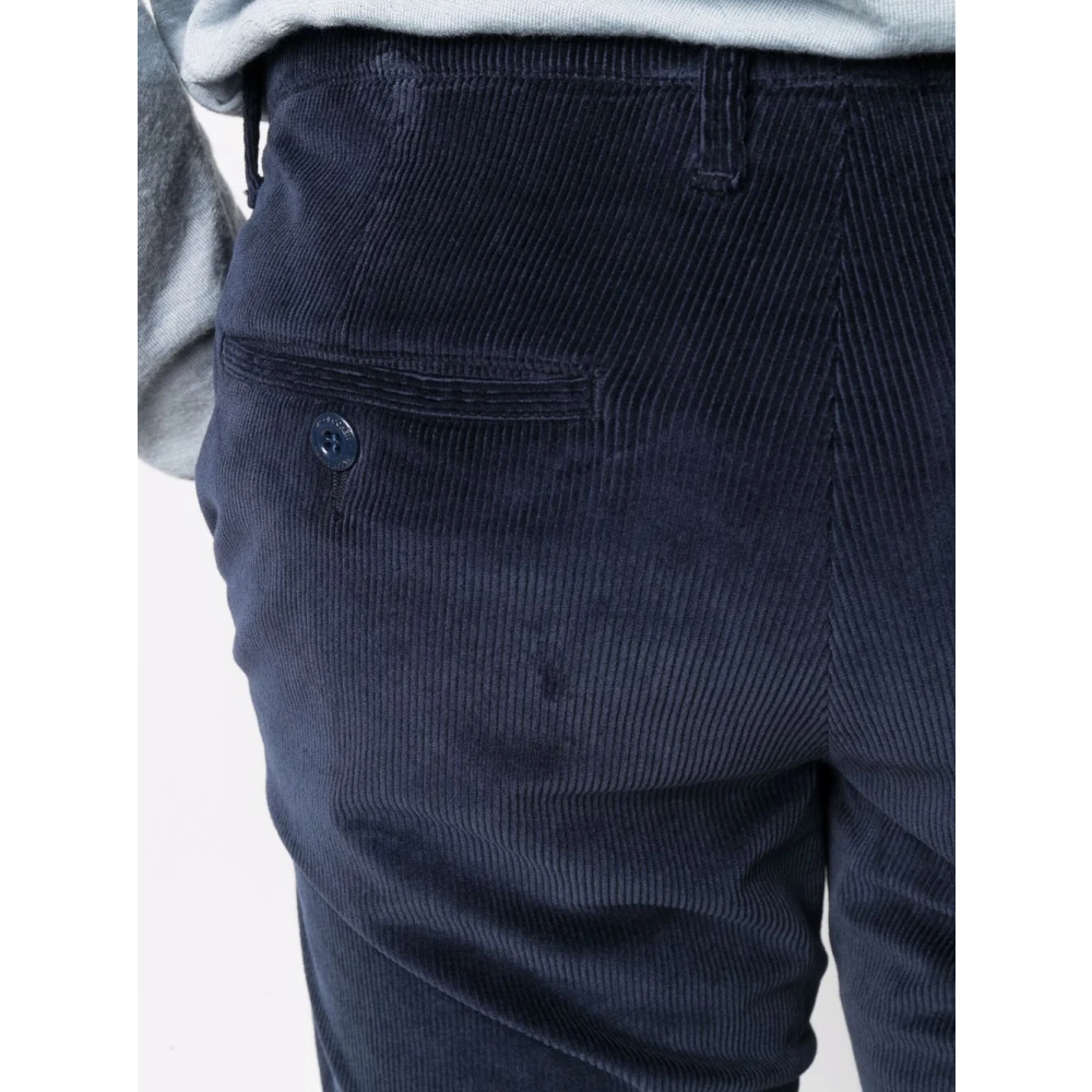 Jacob Cohën Blauwe Corduroy Slim Fit Broek Blue Heren