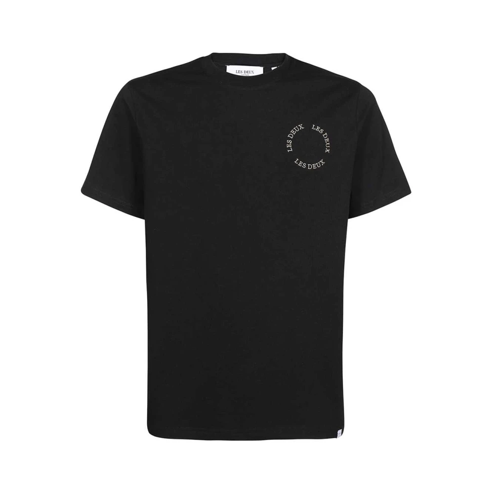 Les Deux Katoenen Logo Print T-shirt Black Heren