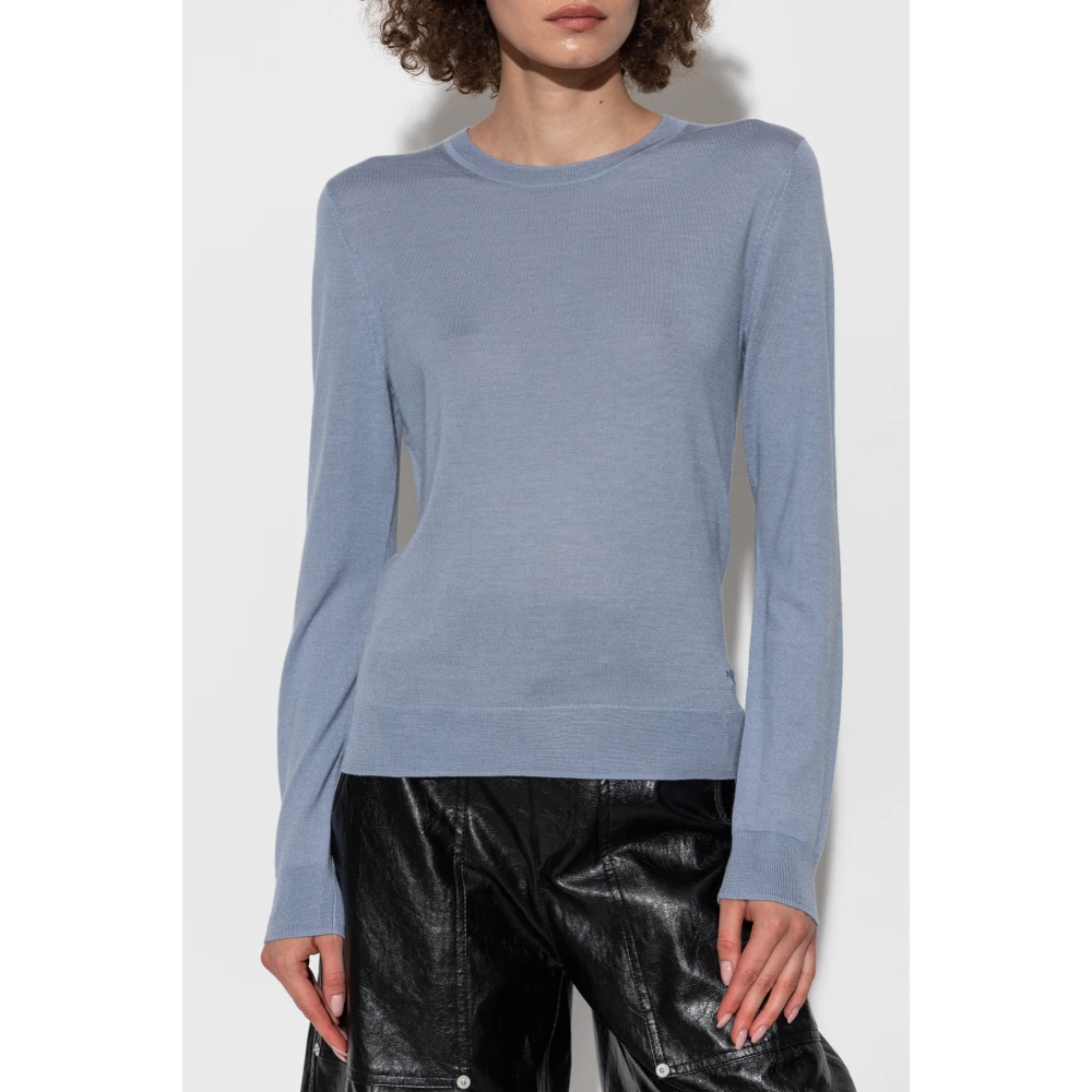 TORY BURCH Crewneck Sweater Blue Dames