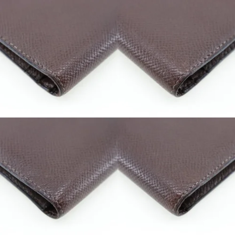 Hermès Vintage Pre-owned Leather wallets Brown Dames