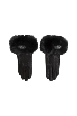 K/Signature Faux-Fur Gloves