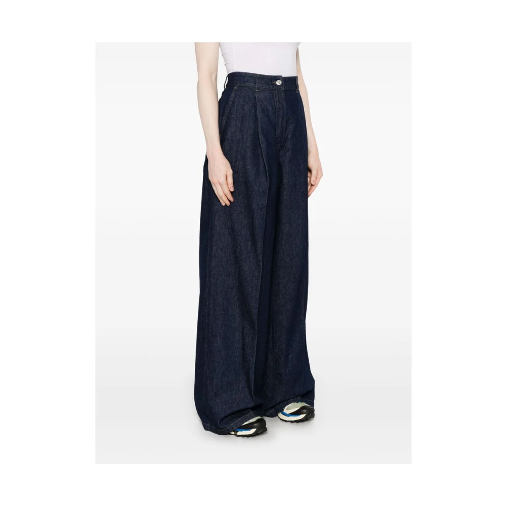 A.p.c. Blauwe Oxford Knoopsluiting Broek Blue Dames