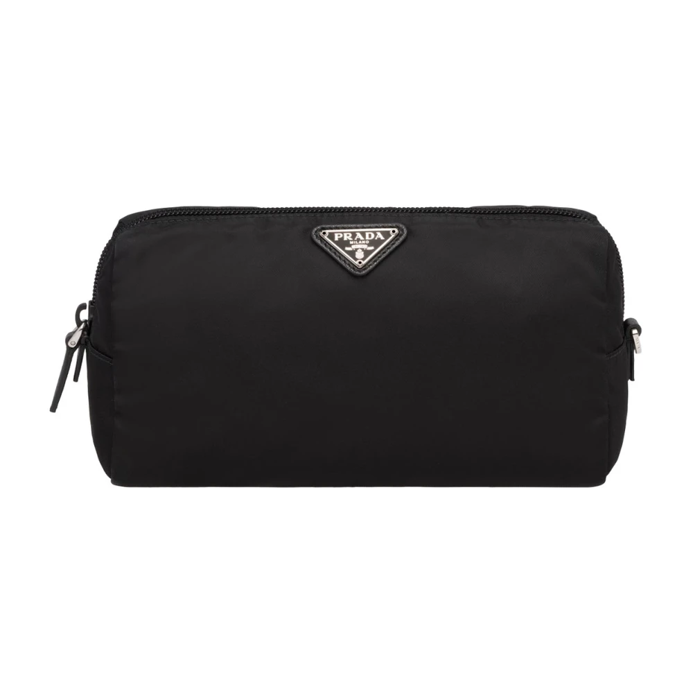 Prada Women's Black Nylon Zipped Pouch