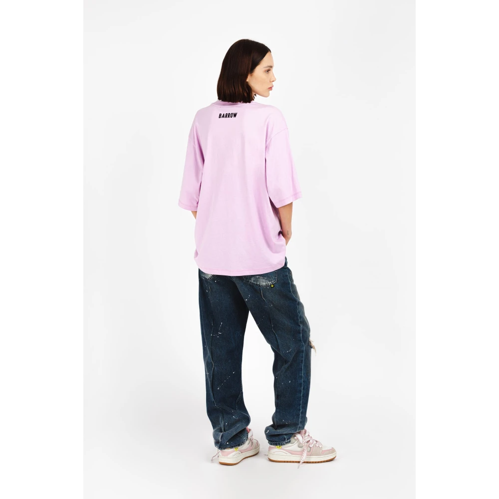 Barrow T-shirt met print Purple Unisex
