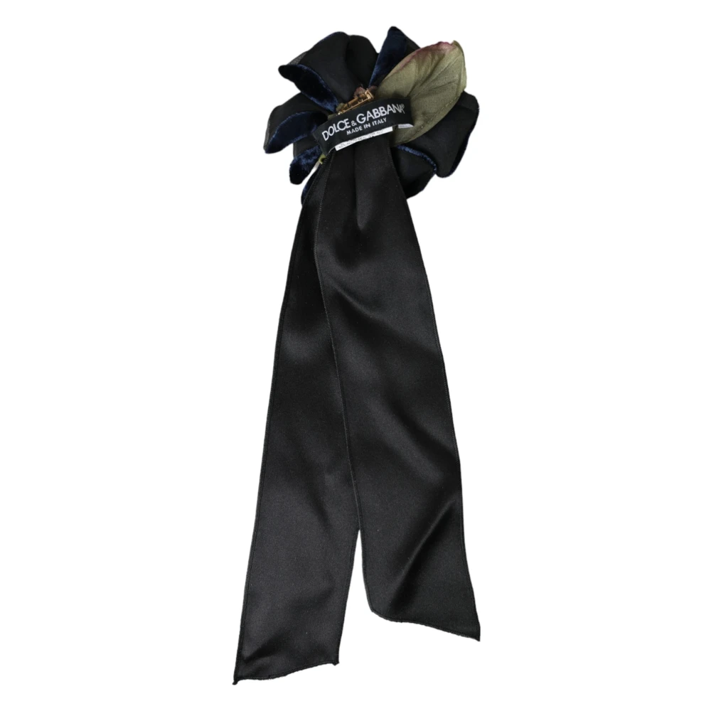 Dolce & Gabbana Bloemen Haarspeld Broche Black Dames